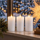 Veluna Wax LED-Kerzen 3er-Set