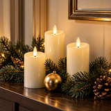 Veluna Wax LED-Kerzen 3er-Set