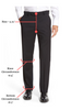 Ballin Men's Soho Modern Fit Super 120's Wool Dress Pants
