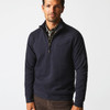 Billy Reid Men's Quilted Half Zip - Dark Navy