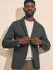 Faherty Inlet Blazer Sweater - Black Sky Melange