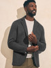 Faherty Inlet Blazer Sweater - Black Sky Melange