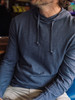 Faherty Slub Cotton  Hoodie - Blue Night