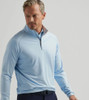 Peter Millar Stealth Performance 1/4 Zip - Blue Frost