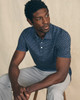 Faherty Movement Pique Polo - Midnight Fishscale