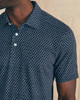 Faherty Movement Pique Polo - Midnight Fishscale