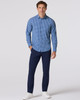Leeward No Tuck Dress Shirt in Cobalt Ben Plaid