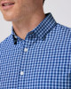 Leeward No Tuck Dress Shirt in Cobalt Ben Plaid