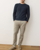 Inverness Crew Sweater in Navy/Green