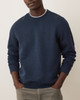 Corbet Quilted Crewneck in Navy
