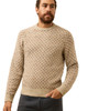 Donegal Crew Sweater in Oat Birdseye Marl