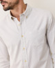 California Oxford Shirt in Grey-White Stripe