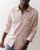 Stretch Selvage Long Sleeve Shirt in Warm Stripe