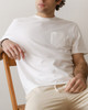 Luxe 250 Relaxed Pocket Tee in White