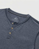 Sean Burnout Henley in Navy Blazer
