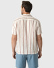 Palma Linen Camp Shirt in Island Brown Stripe
