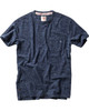 Ringspun Pocket Tee in Navy Blue Striated
