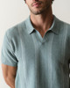 Liam Sweater Polo in Topaz Stripe