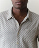Short Sleeve Stretch Selvage Shirt in Lt Blue Agave Print
