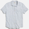 Short Sleeve Stretch Selvage Shirt in Blue Mini Stripe