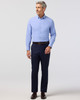 Leeward Performance Dress Shirt in Cobalt Stratton Check