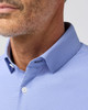 Leeward Performance Dress Shirt in Cobalt Stratton Check