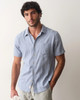 Short Sleeve Stretch Selvage Shirt in Blue