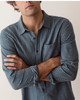 Stretch Selvage Long Sleeve Shirt in Green/Navy Gingham