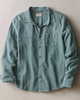 Stretch Selvage Long Sleeve Shirt in Green/Navy Gingham