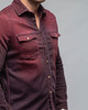 Roper Over-Dyed Snap Shirt in Bordeaux