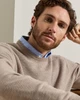 Autumn Crest Honeycomb Sweater in Stone