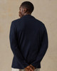 Inlet Knit Tweed Blazer in Navy Herringbone