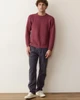 Noah Rollneck Sweater in Cabernet