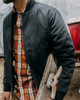 The Insulated Bomber Jacket in Dark Navy Dry Wax