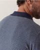 Liam Long Sleeve Sweater Polo in Navy