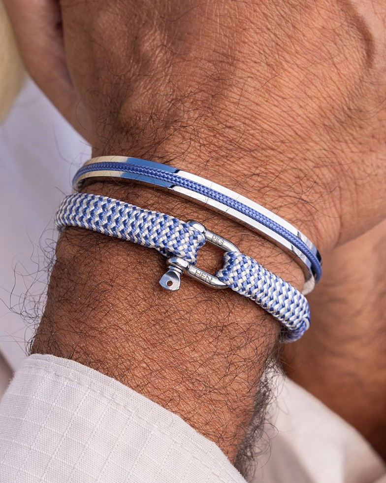 Pig & Hen Vicious Vik Bracelet - Indigo Purple Cream|Silver