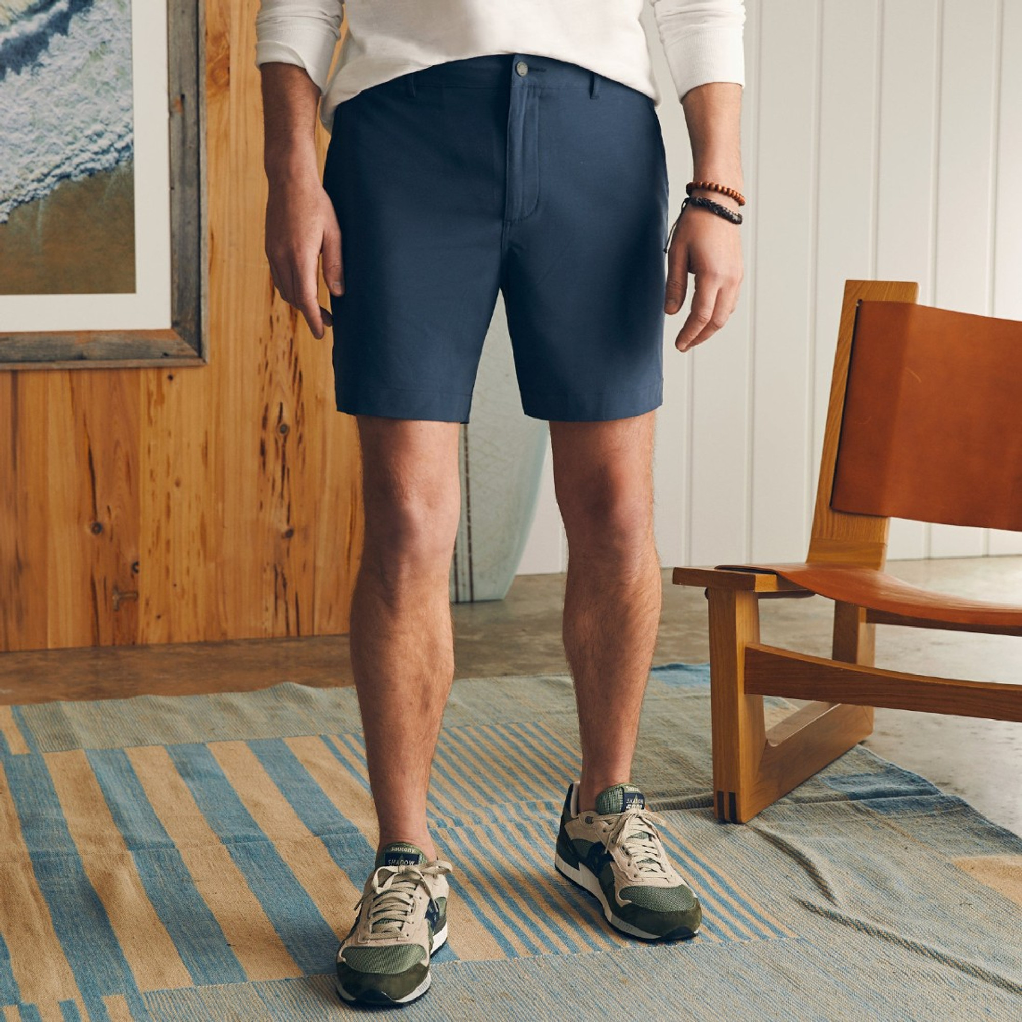 Faherty Belt Loops All Day Shorts - 7" Inseam - Dk. Blue Nights