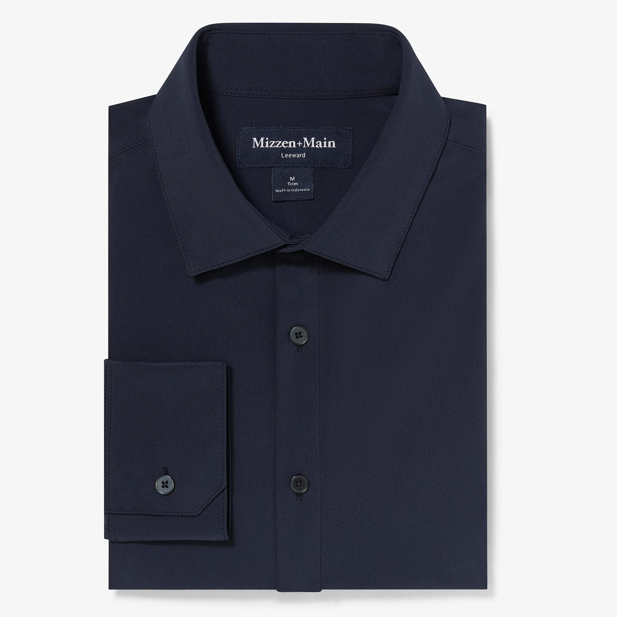 Mizzen + Main Leeward Performance Dress Shirt - Navy Solid