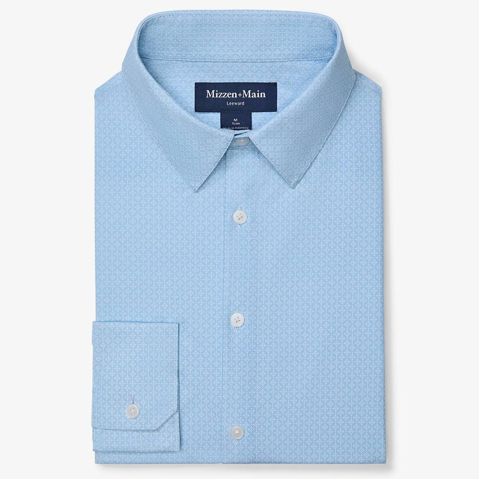 Mizzen + Main Leeward Performance Dress Shirt - Lt. Blue Circle