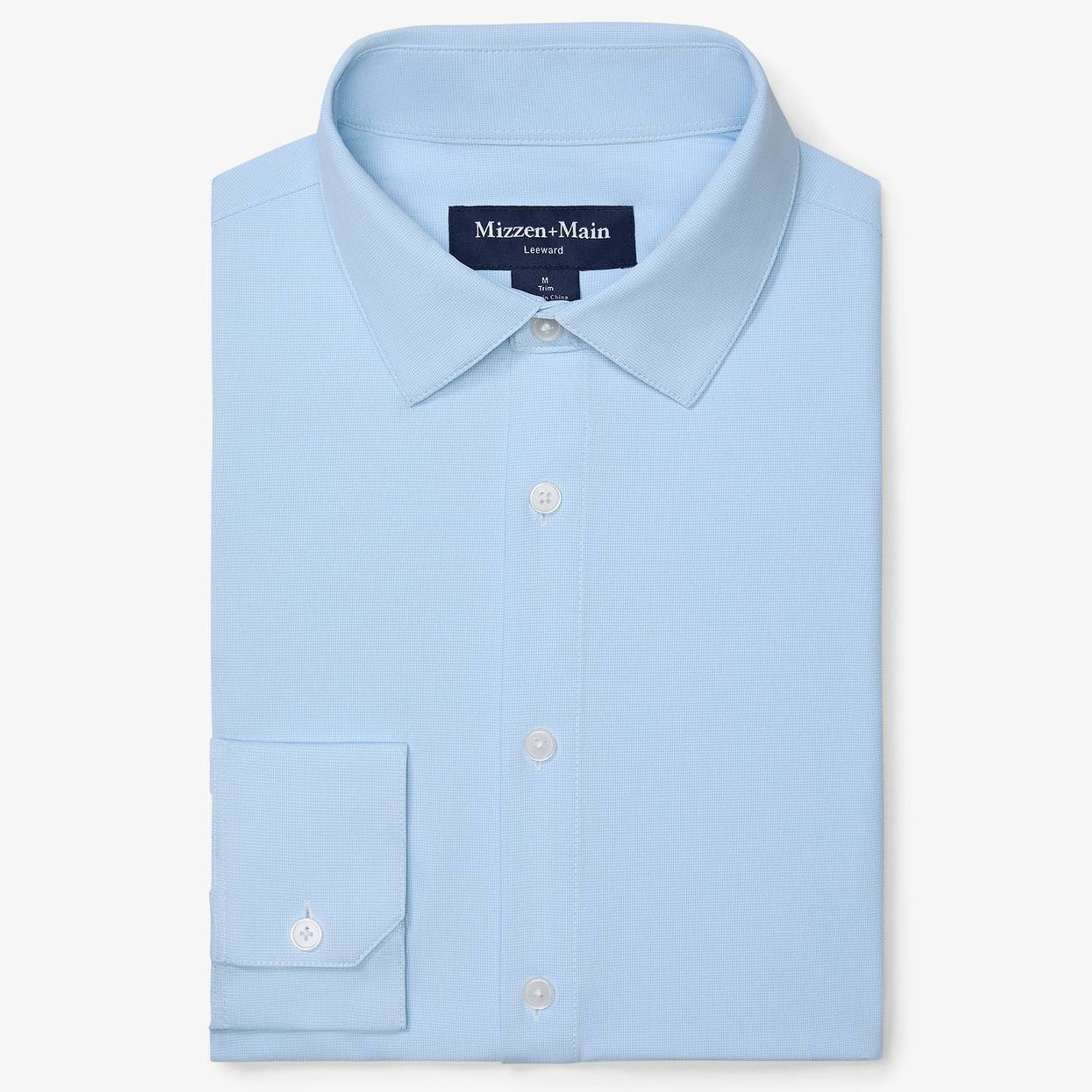 Mizzen + Main Leeward Performance Dress Shirt - Lt. Blue Stratton Check