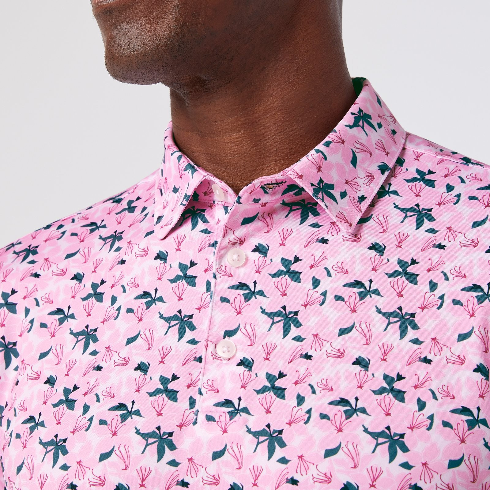 Mizzen + Main Versa Performance Polo - Pink Azaleas 