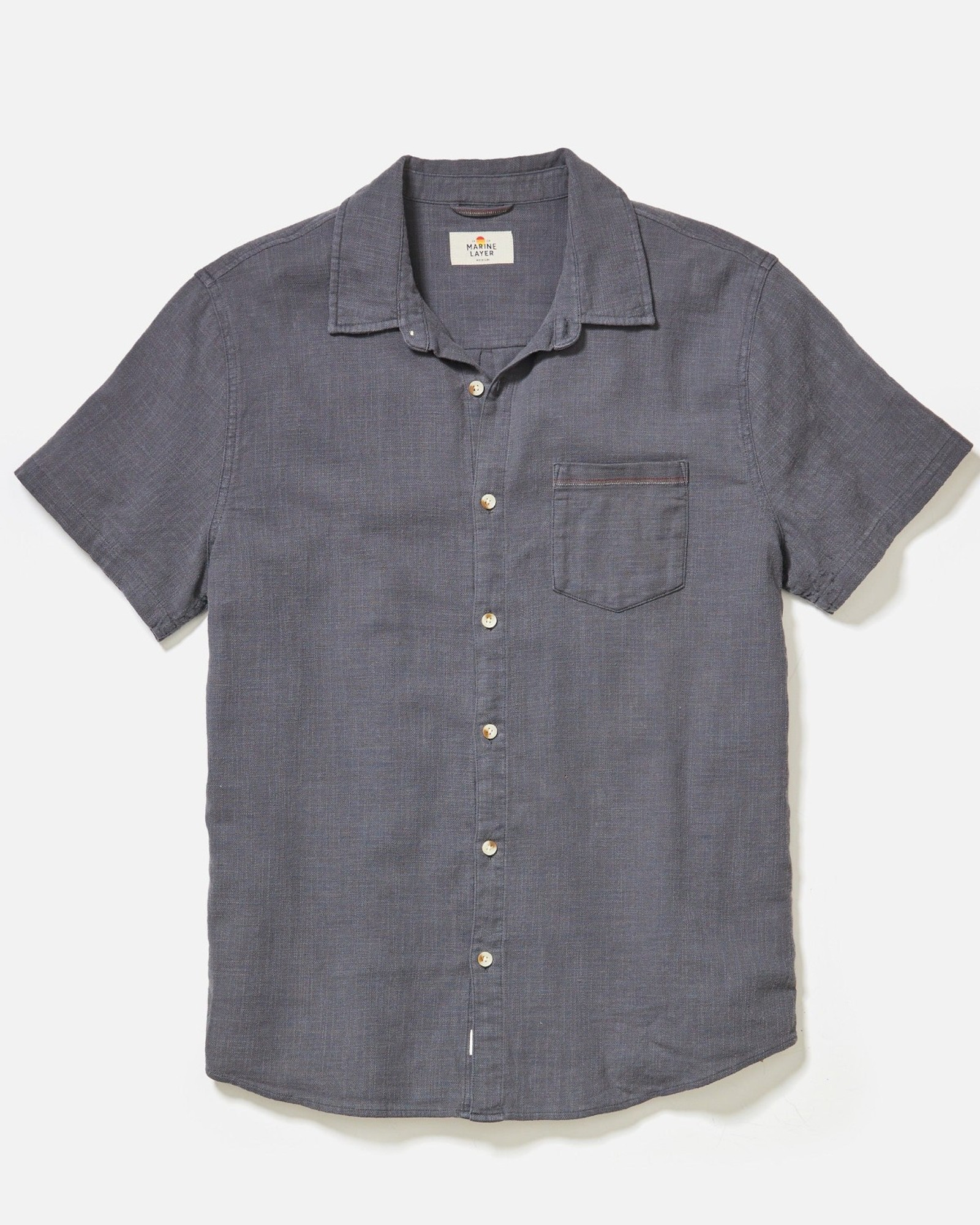 Marine Layer S/S Stretch Selvage Shirt - India Ink