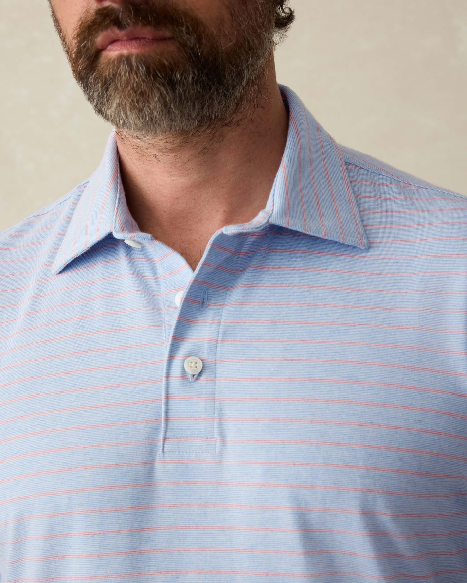Faherty Movement Polo - Vista View Stripe