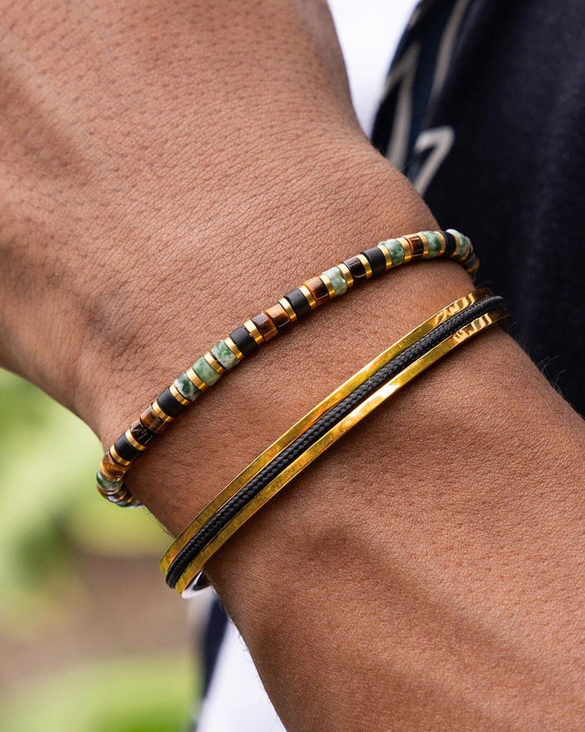 Pig & Hen Brontide 4mm Adjustable Bracelet - Nagoya Gold