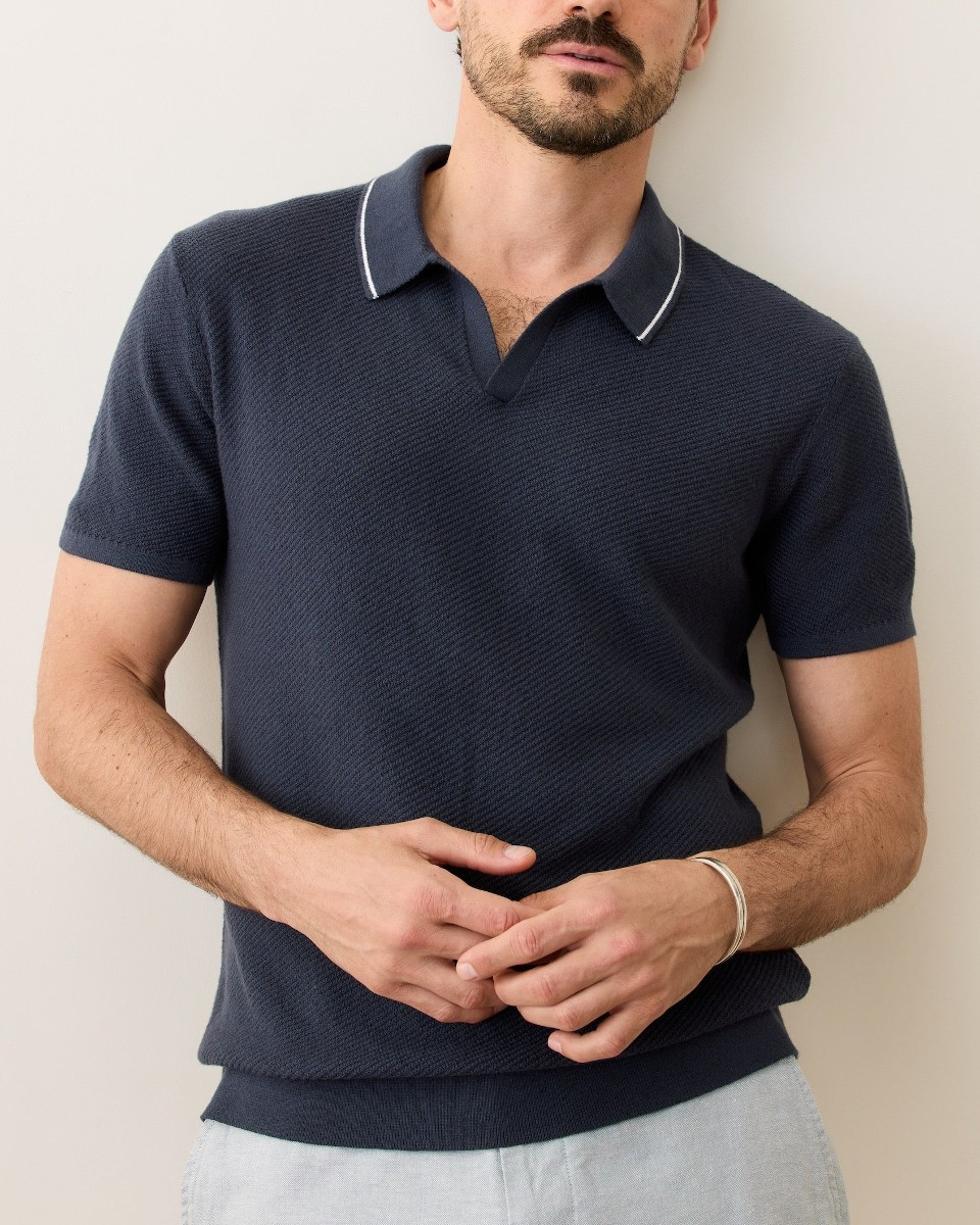 Marine Layer Greyson Sweater Polo