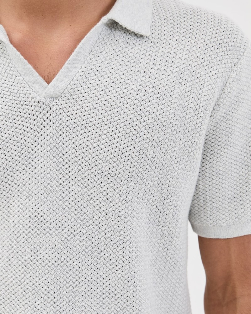 Marine Layer Conrad Sweater Polo - Grey