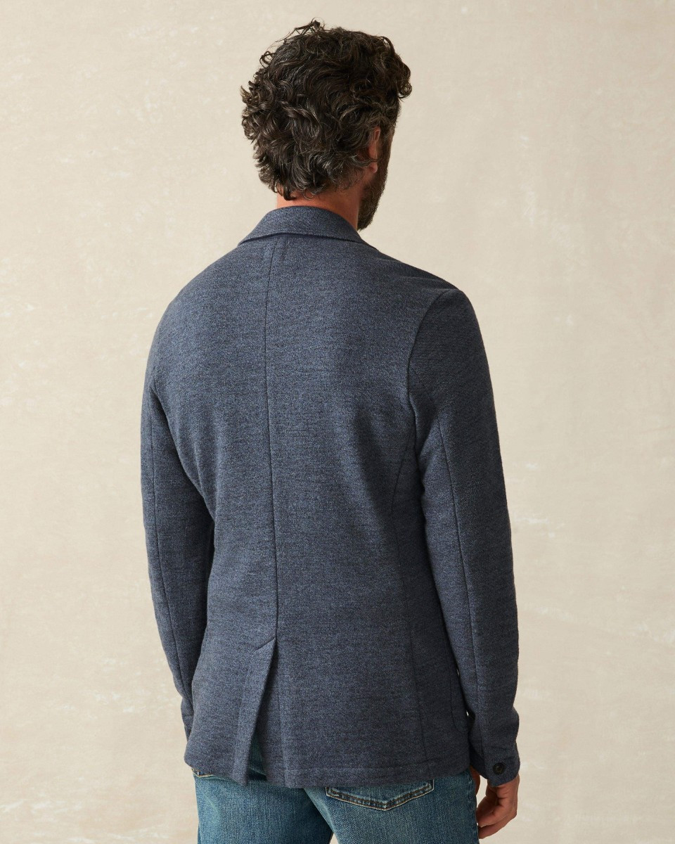 Inlet Knit Blazer - Navy Melange