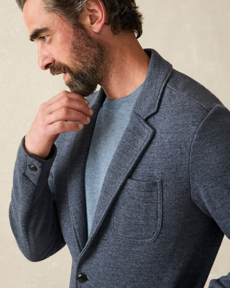 Inlet Knit Blazer - Navy Melange
