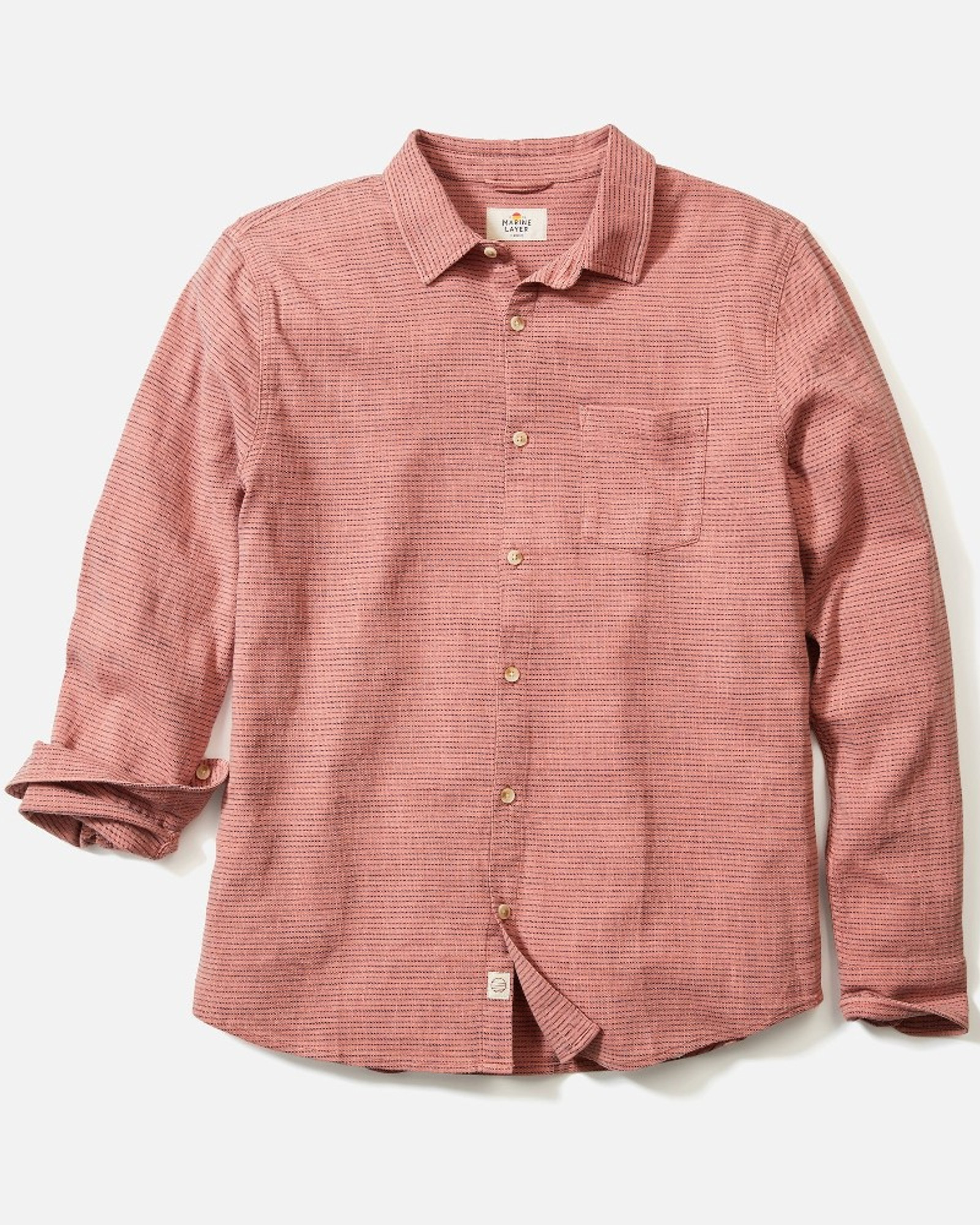 Stretch Selvage Long Sleeve Shirt - Warm Stripe Stretch Selvage Long Sleeve Shirt - Warm Stripe