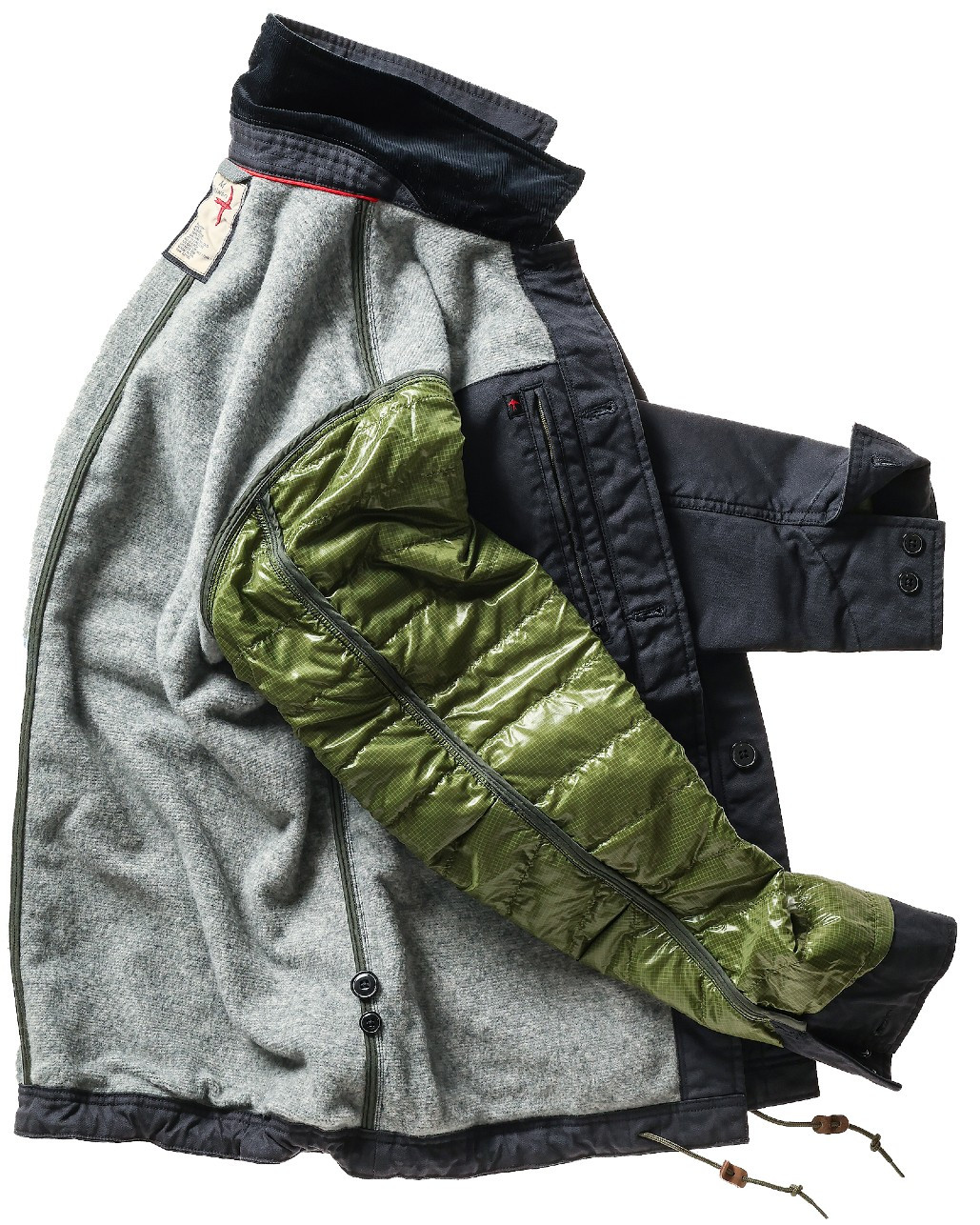 Pile-Lined Chore Coat in Dk Navy Canvas